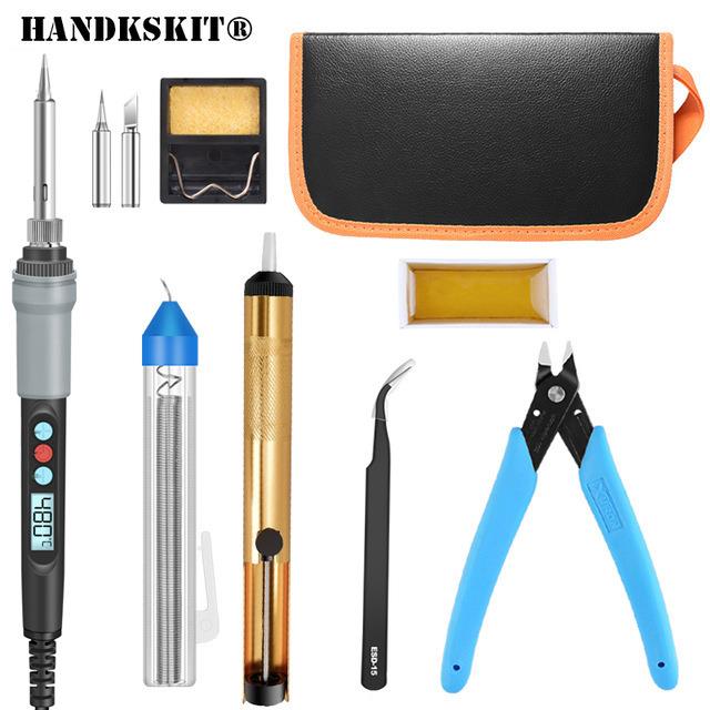 厂家直销 90W数显电烙铁 欧规 美规 英规大功率可调温 电烙铁套装