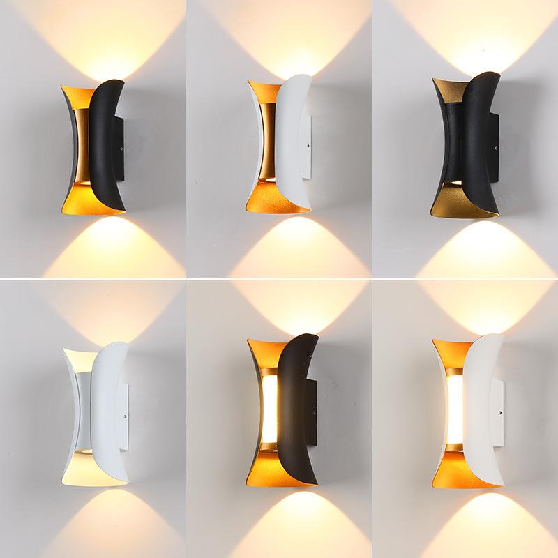 TRIAC可控硅双头壁灯庭院铝材户外小蛮腰防水防水户外上下照3500K