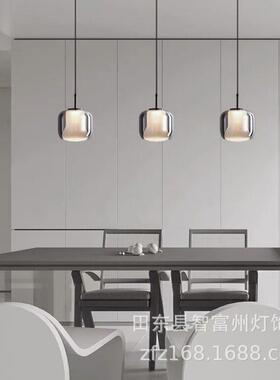 欧式风格双层玻璃餐厅吊灯吧台吊灯现代简约创意个性书房单吊灯