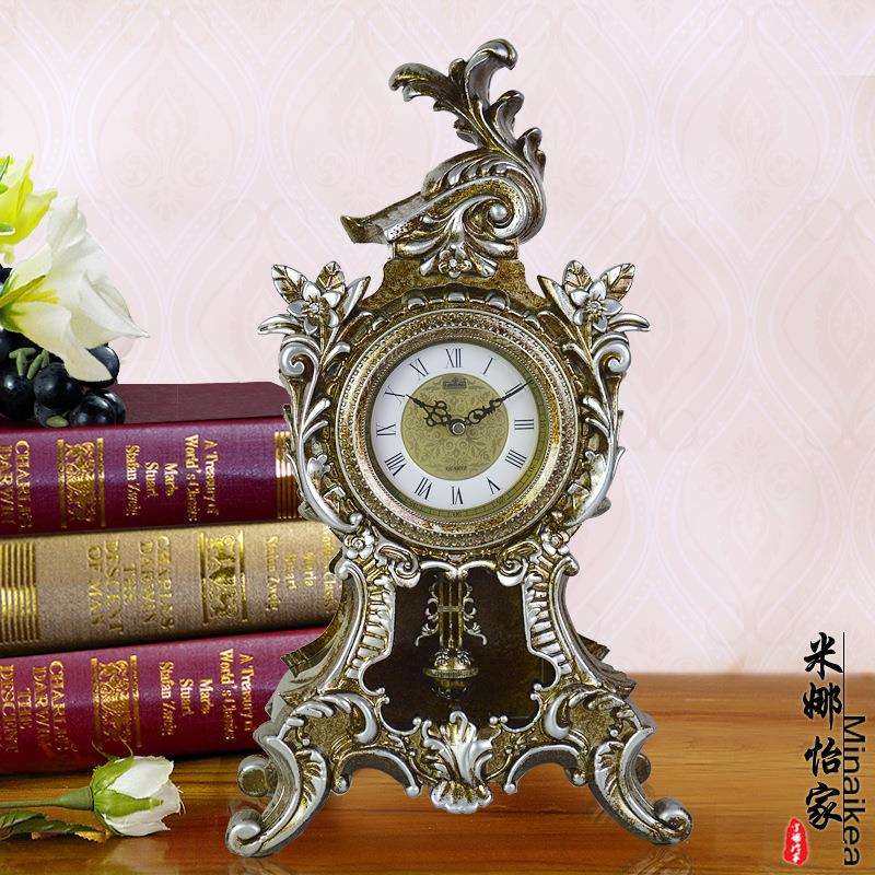 客厅创意时尚座钟现代静音台钟装饰大号钟表简约仿古个性时钟