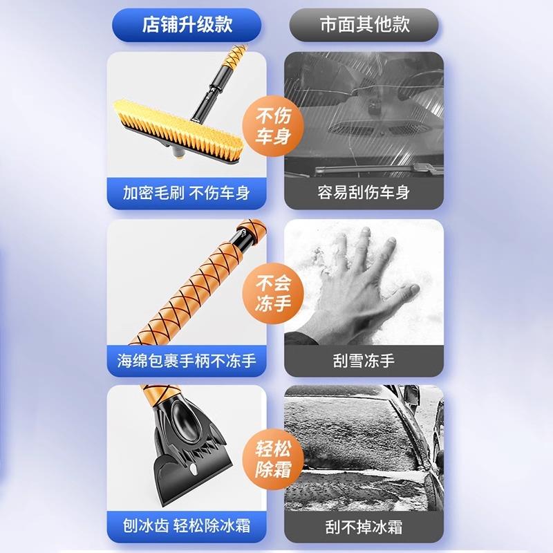 汽车用除雪铲车窗玻璃扫雪神器冬季多功能除霜刮雪清雪工跨境