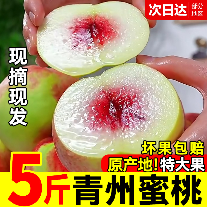 山东青州蜜桃新鲜水果桃子脆桃