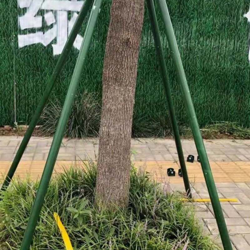 绿化行道树木支撑架钢管固定w器园林苗木支架杆乔木防风金属树支