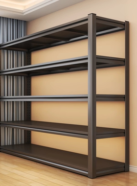 家用货架置物架多层收纳架一体靠墙杂物架阳台储藏室碳钢储物架子