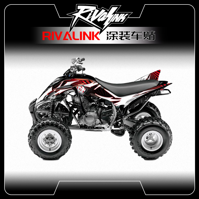 适合于YAMAHA猛禽350ATV沙滩车车贴花贴画贴纸贴膜可来图个性定制