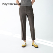 垂感通勤透气休闲裤 Keywearcloud奇威夏季 子女修身 显瘦长裤 新款 裤