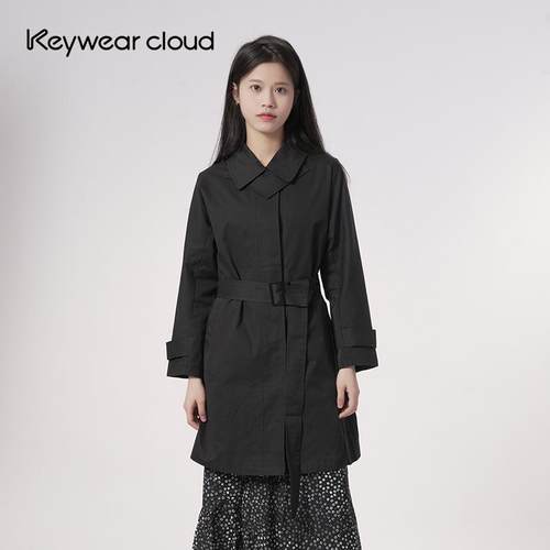Keywearcloud奇威英伦静奢风风衣外套