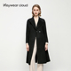 Keywearcloud奇威极简风赫本风高级感羊毛大衣中长款 外套
