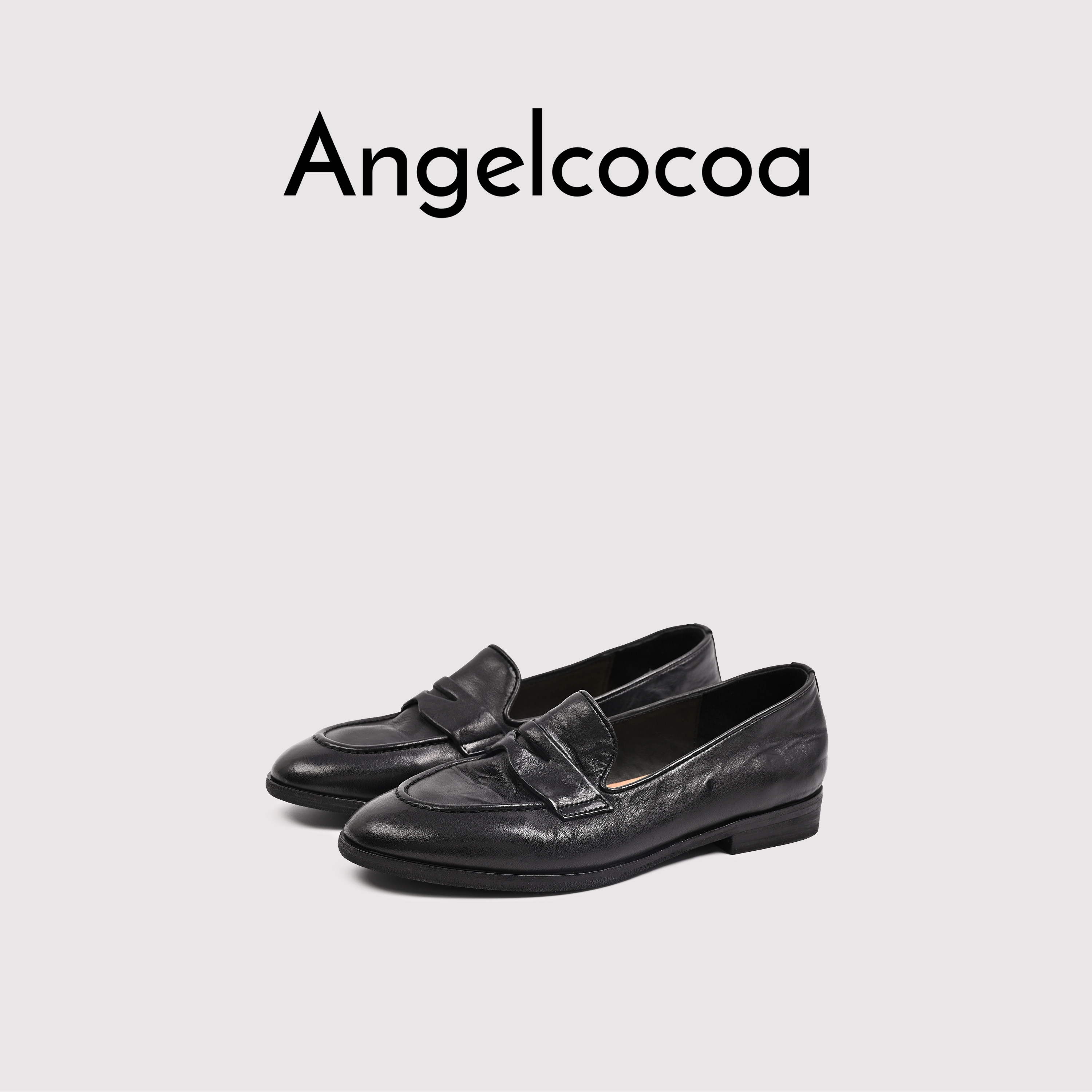 日本Angelcocoa新款水洗复古乐福鞋复古小皮鞋女平底单鞋,女鞋,乐福鞋（豆豆鞋）,淘宝优惠券,粉丝福利购,淘宝优惠卷