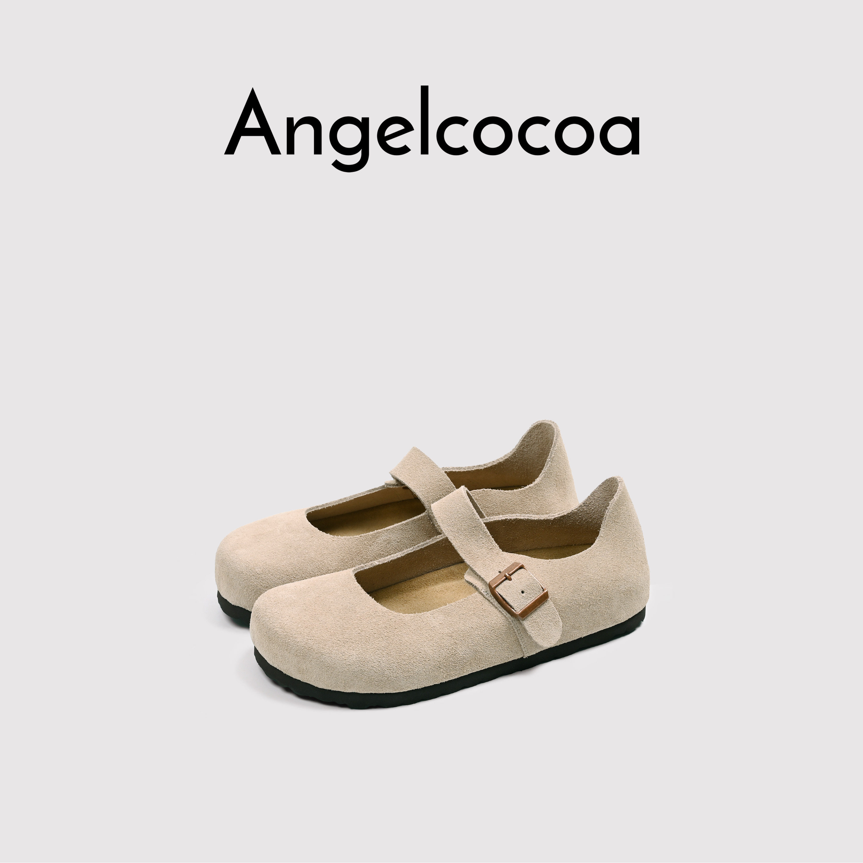 日本Angelcocoa一脚蹬懒人时尚女鞋玛丽珍鞋女勃肯平底浅口女单鞋,女鞋,勃肯鞋/软木鞋,淘宝优惠券,粉丝福利购,淘宝优惠卷