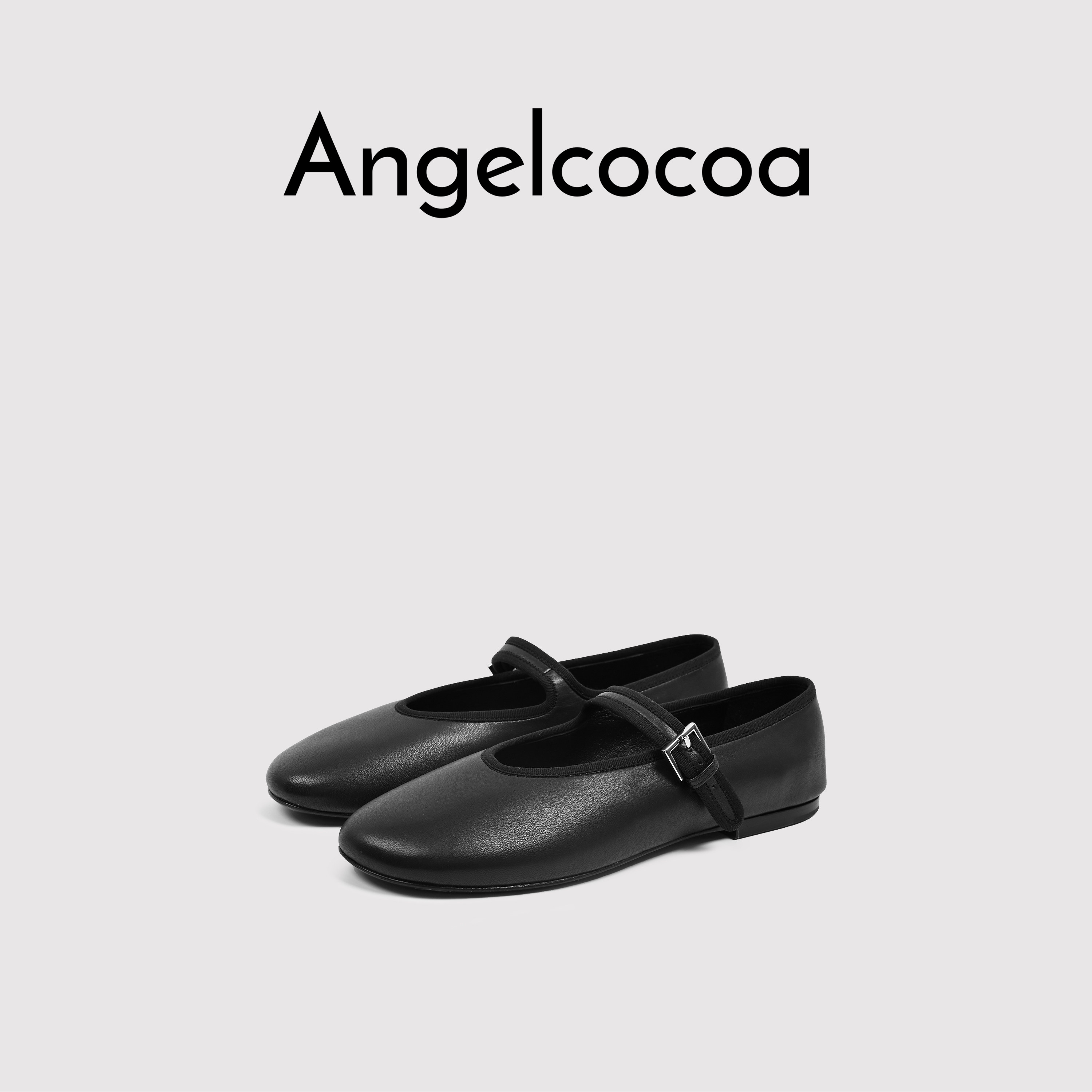 日本Angelcocoa法式复古一字带玛丽珍鞋女软糯羊皮休闲平底鞋秋款,女鞋,浅口单鞋,淘宝优惠券,粉丝福利购,淘宝优惠卷