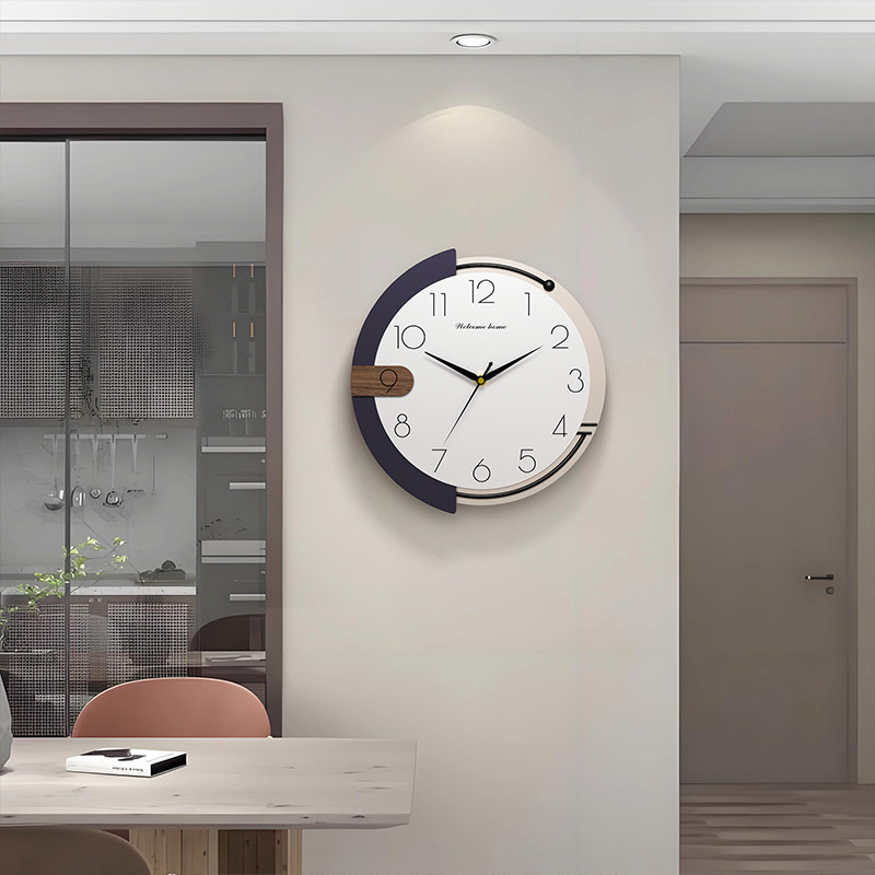 高级感静音钟表电子万年历挂钟