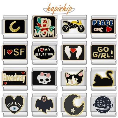 Hapiship钛钢链暗黑模块手链diy