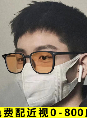 茶色变色近视墨镜男款潮大脸配度数2022年新款潮太阳眼镜男级感
