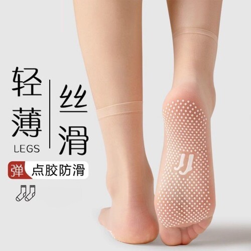 夏季薄硅胶防滑女中筒袜硅胶