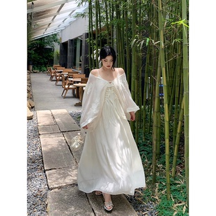 国风设计感流苏披肩外搭宽松防晒百搭开衫 烟花绣开衫 babes