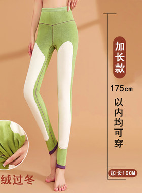 保暖裤女士加长德绒加厚冬季高腰加绒棉裤高个子175修Z身打底秋裤
