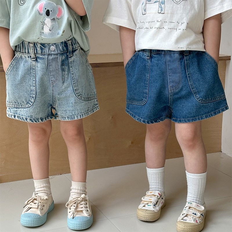 儿童牛仔短裤女童外穿韩版s夏季薄款2025新款宝宝休闲裤子男童夏