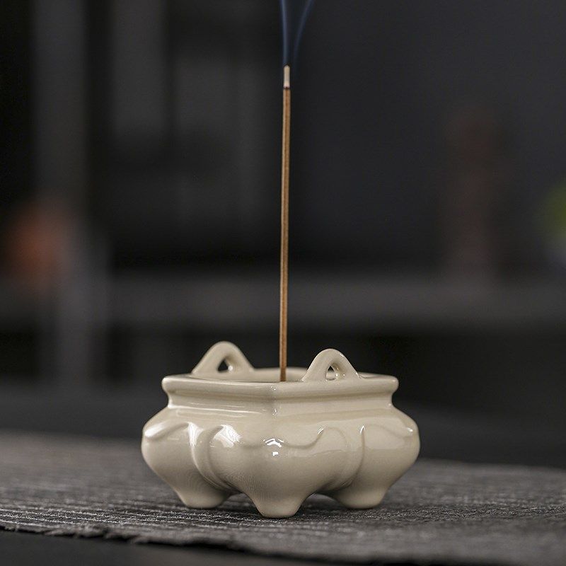 中式陶瓷四足线香炉小号茶道香炉家用室内草木灰香薰炉线香插香座,餐饮具,茶道/香炉,淘宝优惠券,粉丝福利购,淘宝优惠卷