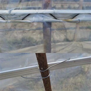 大棚卡槽固定器防风固膜热镀锌夹子卡扣配件大全钢管挂钩扁担簧