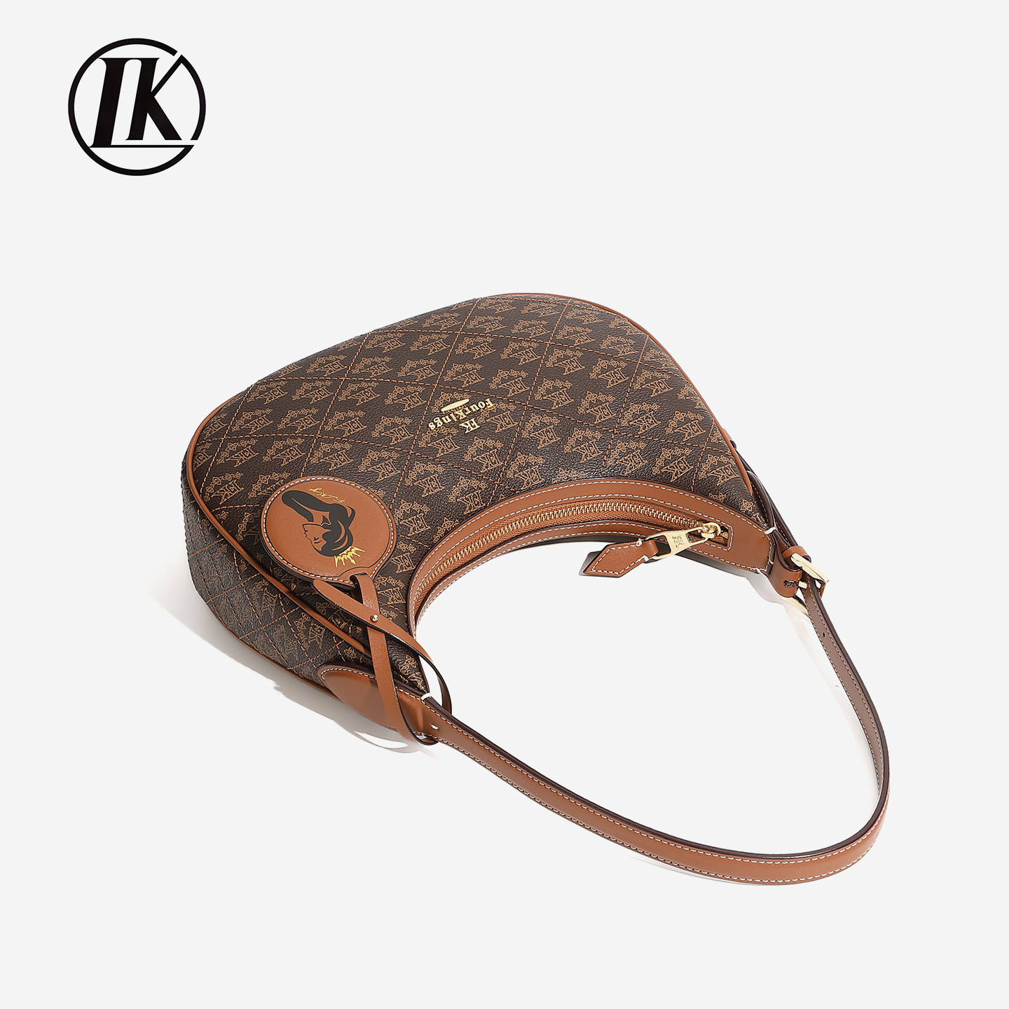 LK轻奢包包小众月牙包新款2026高级感大容量通勤老花单肩腋下包女,箱包皮具/热销女包/男包,通用款女包,淘宝优惠券,粉丝福利购,淘宝优惠卷