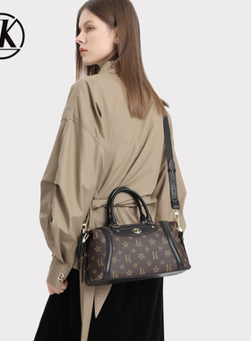 LK正品包包老花通勤包波士顿包女士单肩手提包大容量轻奢女包枕头