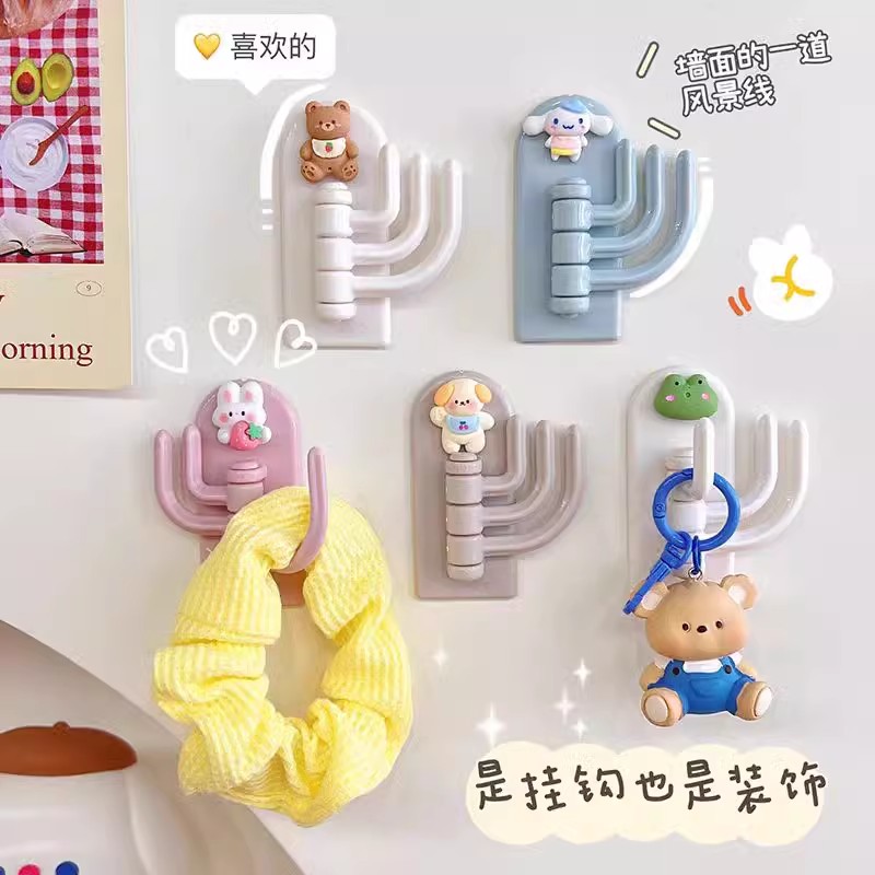 创意粘钩可爱无痕三钩家用挂钩