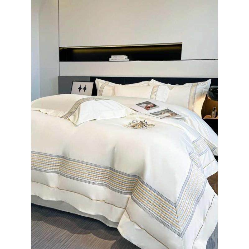 七星级酒店风200支长绒棉四件套全棉床单纯色被套纯棉1.8床上用品,床上用品,酒店床品套件,淘宝优惠券,粉丝福利购,淘宝优惠卷