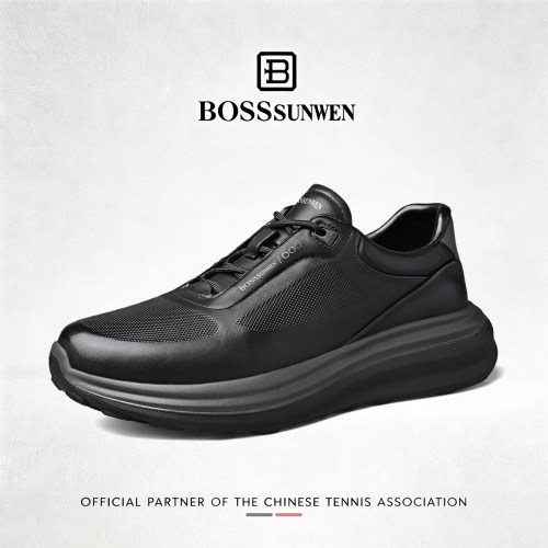 BOSSSUNWEN男士秋季透气休闲鞋