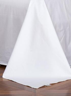 棉四件套纯五星6级酒店0支白色宾ZEI上馆民宿专用床用品布三件套