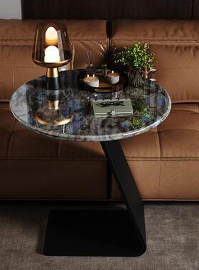 意式极茶简圆形奢石沙发几轻设计AL100828奢师微晶石角几大理边石