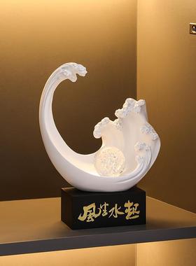 风生水起玄关饰摆件档奢家居客高装厅电视3号ZSG柜酒柜轻办公室摆