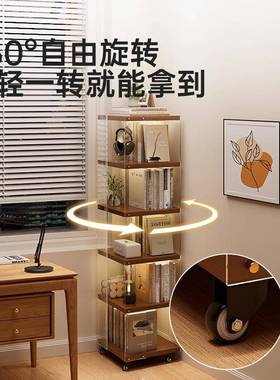 亚克力旋转书架36落92460度实书柜学生收木纳柜子移可动地多层置