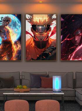 火画影忍者装饰画男生房间宿挂儿童房间通鸣人佐助舍卡卡VWK西卡