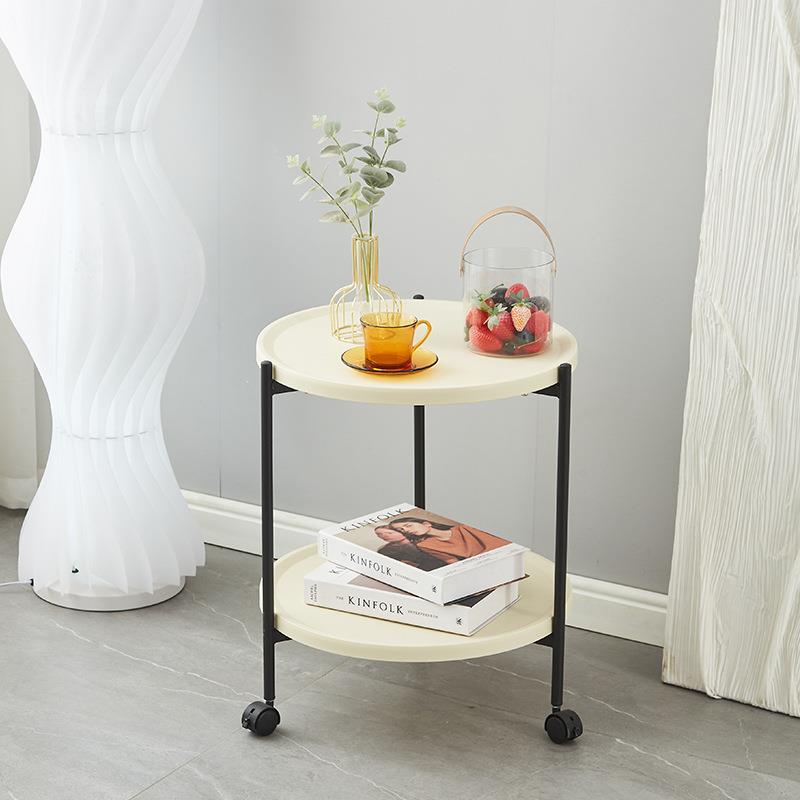 小X-263推车边简几可移茶几带轮小桌动子客厅小桌易床头圆桌角几