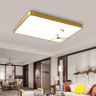 全铜新式花鱼吸顶灯卧室铜灯中国风禅意客厅MF1926平色板le中d三