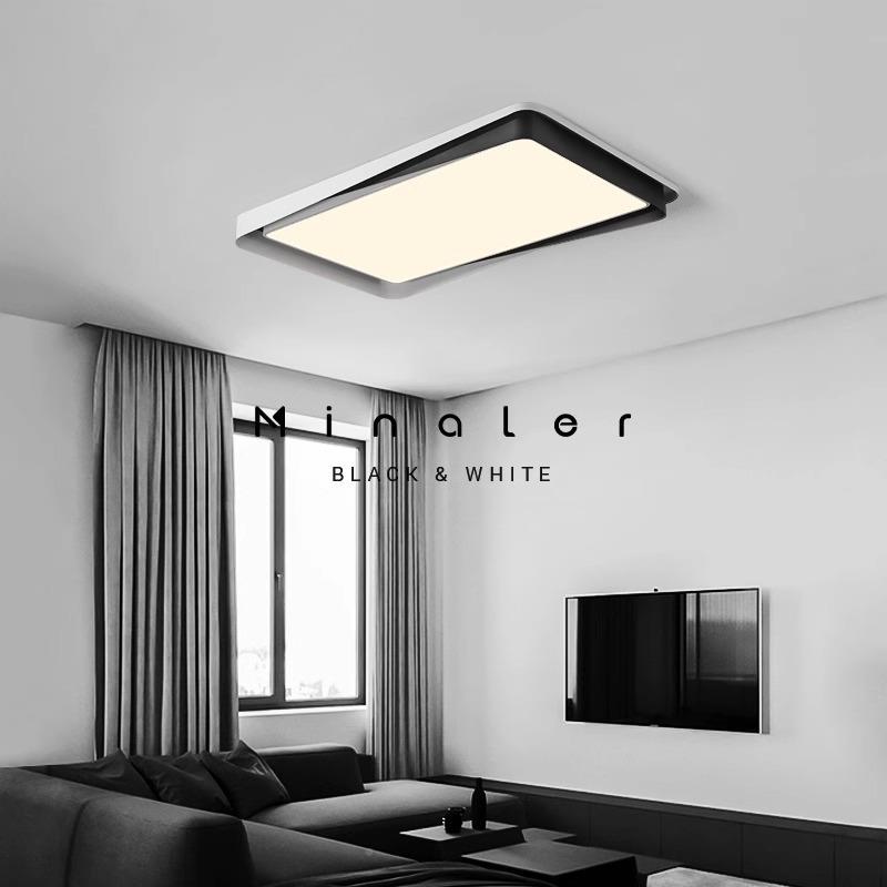 意式极简顶吸灯代简约灯创意774大气长方形无缝隙现客厅卧室护眼