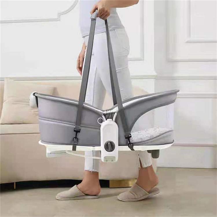 mastela婴儿摇床可升降便携式摇床电震动安抚新生儿床边床可坐躺