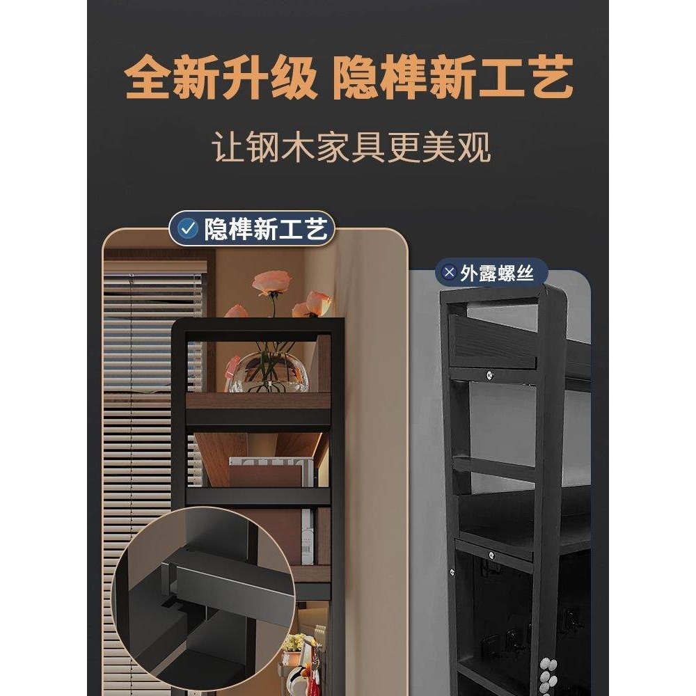 桌面书架洞洞板置物架学习书桌上多层收纳架电脑桌上整理架电竞风