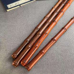 1542犀牛紫檀竹节角健身棍术棍把玩棍棍鞭杆武圆棍