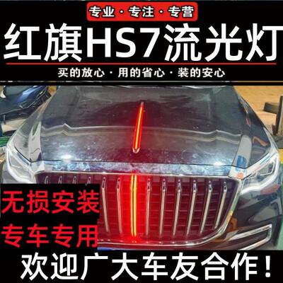 19-2款H灯7旗标ZGD中网机盖流光灯叶2子板黑武士款发光车标S改装