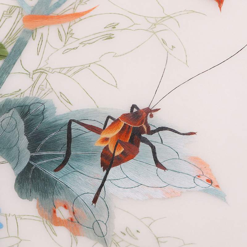 秋实图系列 苏绣成品挂画手工刺绣客厅玄关餐厅卧室装饰画刺绣图片