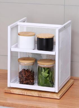 K6002S调旋转调料置物厨房料品架子多层家用味台面调品油盐酱醋收