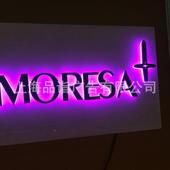 LED光字门头招牌不锈钢广字水晶边字亚克力勾树OCB脂迷你发发告光