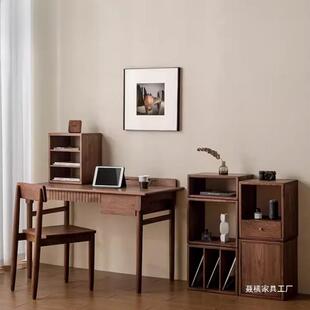 实小书柜组合简约现代物柜储物木书柜架格子边柜客厅卧室床置LUQ