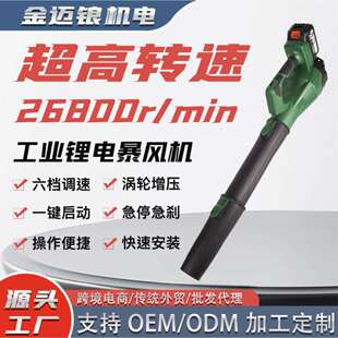 锂电无刷暴风机落叶鼓风机多功能吹雪机吹风机园林工具电动大风力