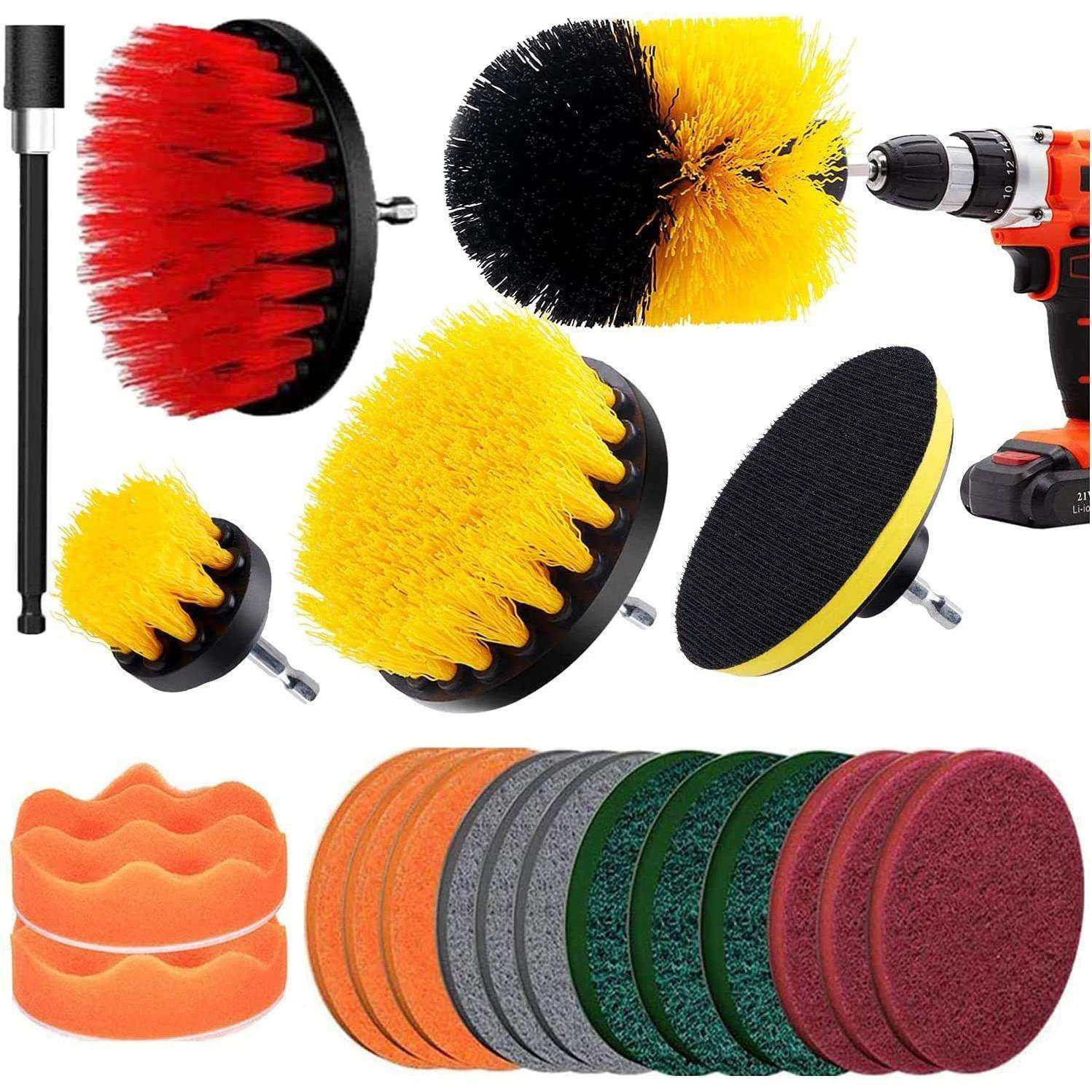 20件套电钻刷套装擦洗垫和海绵电动擦地刷带延长长附件清洁灌浆,鲜花速递/花卉仿真/绿植园艺,割草机/草坪机,淘宝优惠券,粉丝福利购,淘宝优惠卷