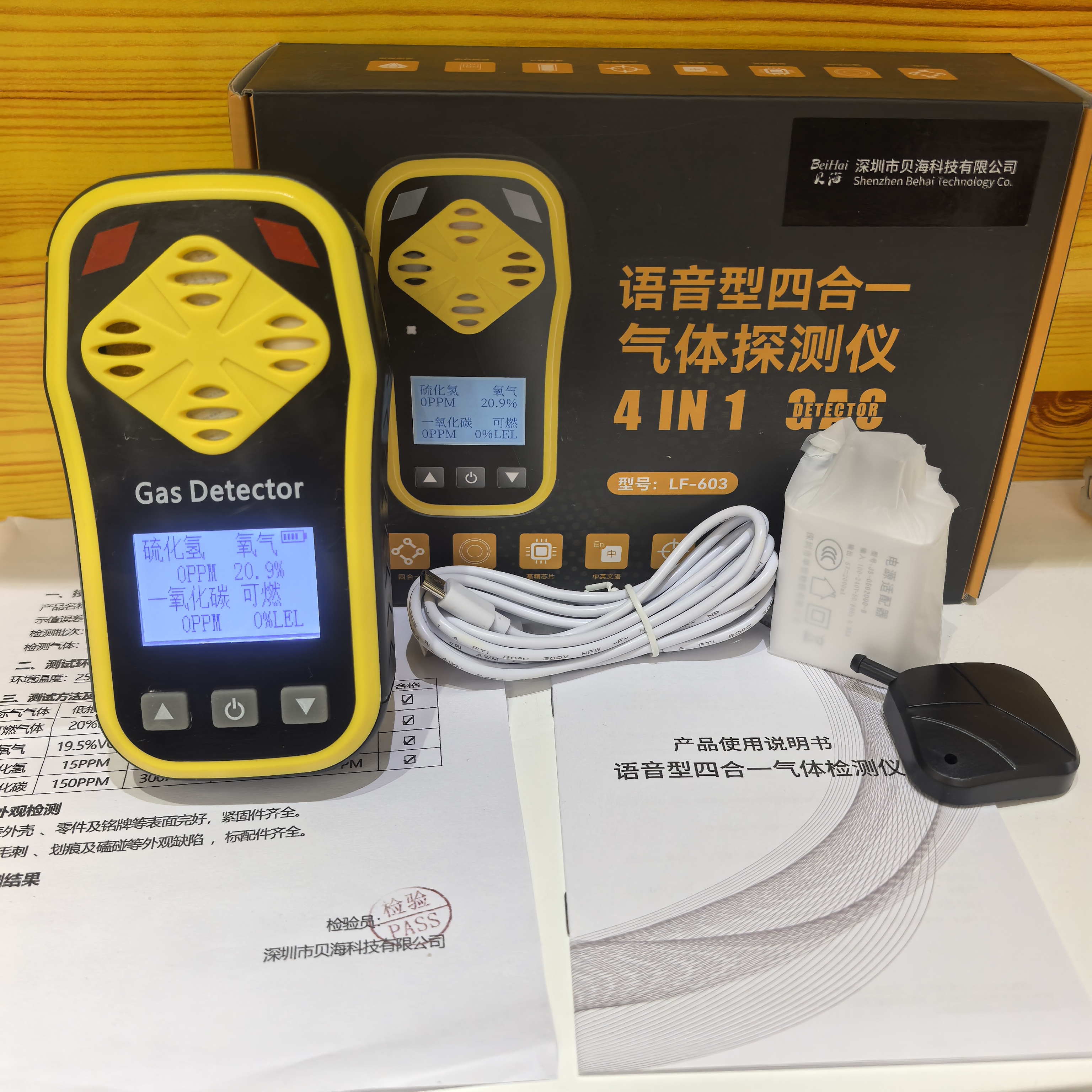 四合一气体检测仪便携式