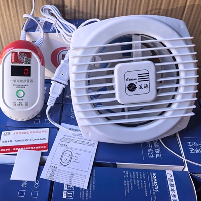 插电款可联动驱动连接排风扇的一氧化碳报警器煤烟检测新疆现货