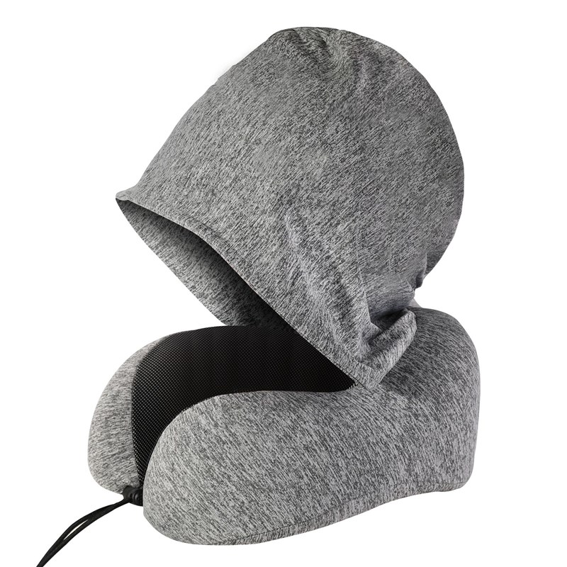 【定制logo】连帽u型枕 遮光旅行枕头记忆棉便携飞机睡觉神器